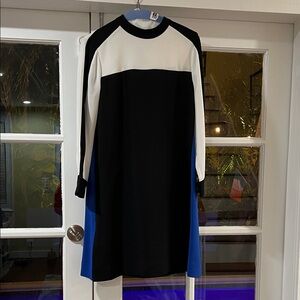BCBG Maxazaria - Colorblock Long Sleeve Dress